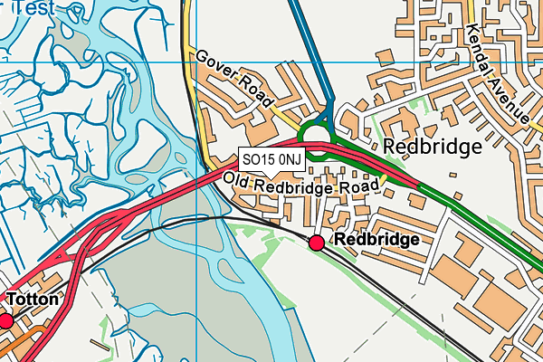 SO15 0NJ map - OS VectorMap District (Ordnance Survey)