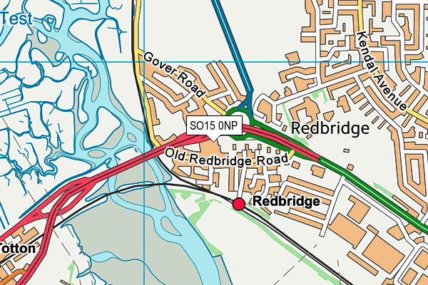 SO15 0NP map - OS VectorMap District (Ordnance Survey)