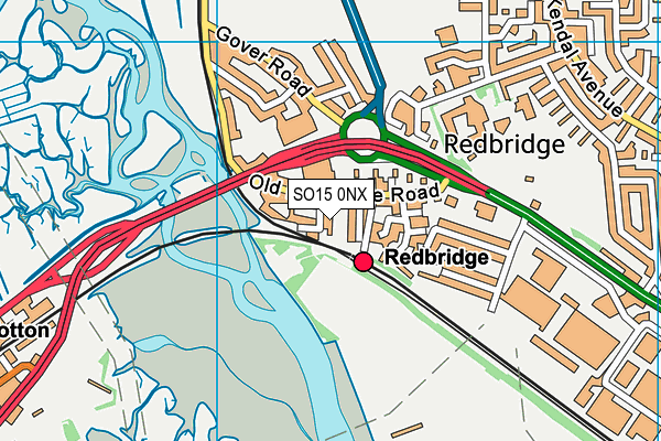 SO15 0NX map - OS VectorMap District (Ordnance Survey)