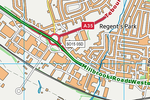 SO15 0SD map - OS VectorMap District (Ordnance Survey)