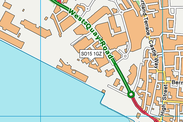 SO15 1GZ map - OS VectorMap District (Ordnance Survey)