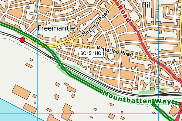 SO15 1HQ map - OS VectorMap District (Ordnance Survey)