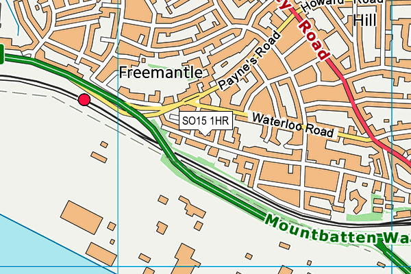 SO15 1HR map - OS VectorMap District (Ordnance Survey)