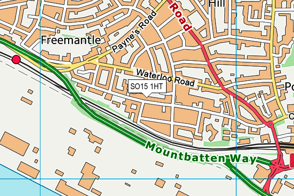 SO15 1HT map - OS VectorMap District (Ordnance Survey)