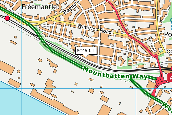 SO15 1JL map - OS VectorMap District (Ordnance Survey)