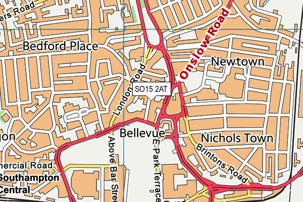 SO15 2AT map - OS VectorMap District (Ordnance Survey)