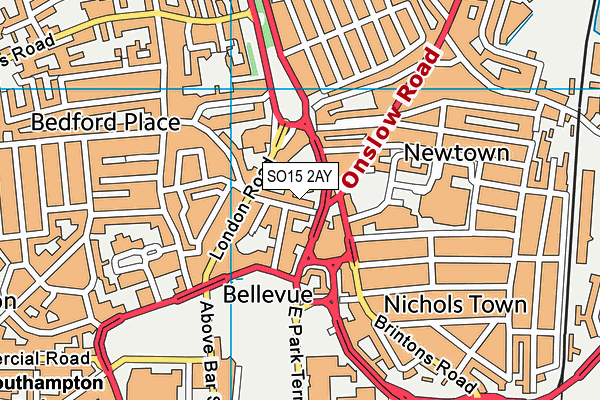 Map of SOUTHAMPTON UKRAINIAN COMMUNITY SUPPORT GROUP C.I.C. at district scale