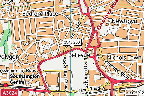 SO15 2BD map - OS VectorMap District (Ordnance Survey)