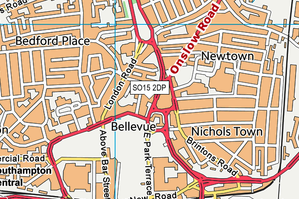 SO15 2DP map - OS VectorMap District (Ordnance Survey)