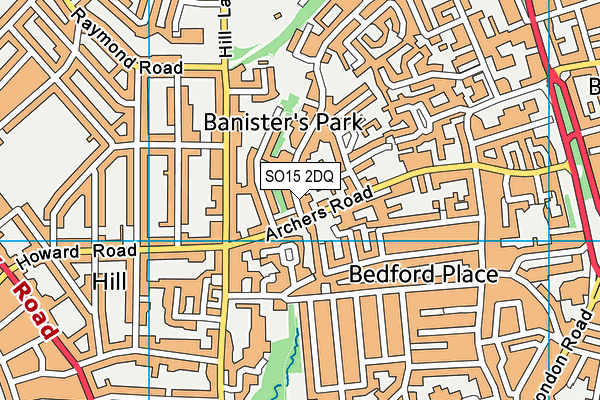 SO15 2DQ map - OS VectorMap District (Ordnance Survey)