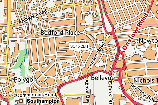 SO15 2EH map - OS VectorMap District (Ordnance Survey)