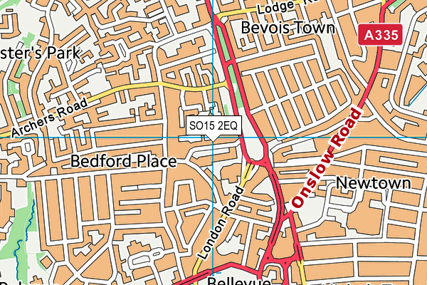 SO15 2EQ map - OS VectorMap District (Ordnance Survey)