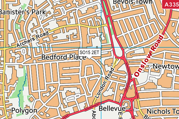 SO15 2ET map - OS VectorMap District (Ordnance Survey)