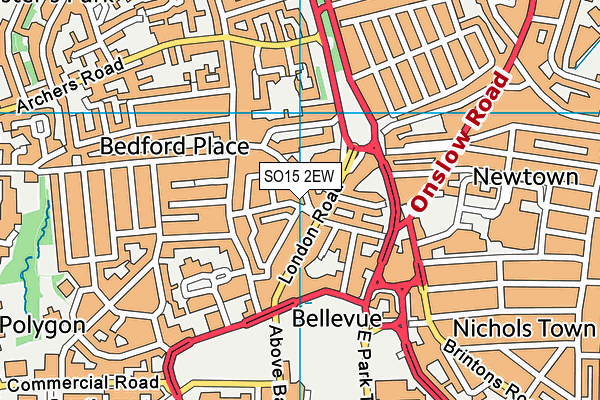 SO15 2EW map - OS VectorMap District (Ordnance Survey)