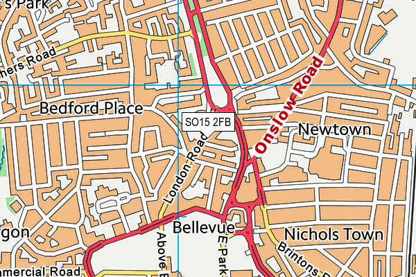 SO15 2FB map - OS VectorMap District (Ordnance Survey)