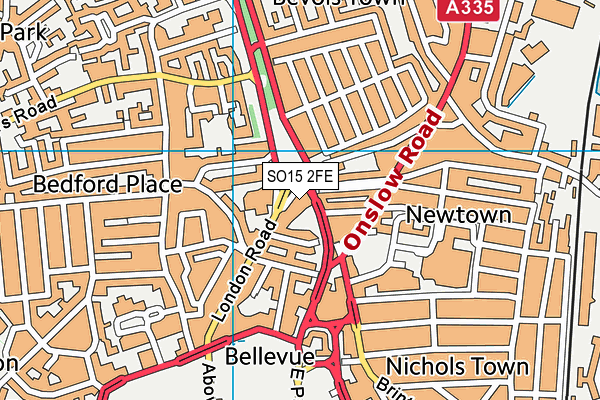 SO15 2FE map - OS VectorMap District (Ordnance Survey)