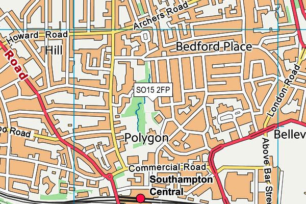 SO15 2FP map - OS VectorMap District (Ordnance Survey)