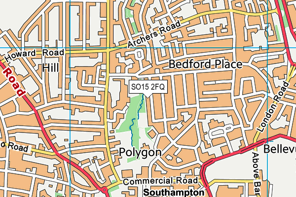 SO15 2FQ map - OS VectorMap District (Ordnance Survey)