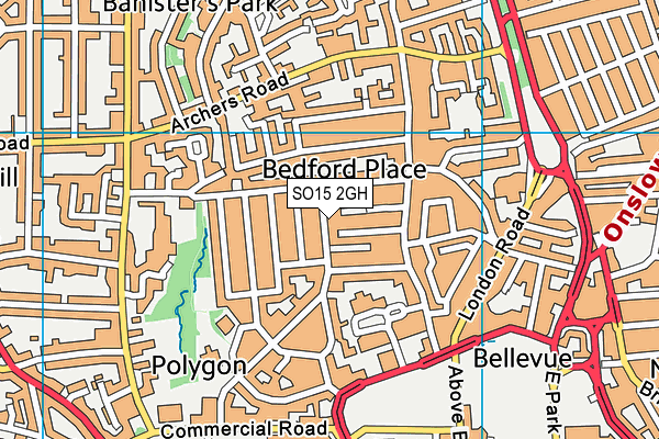 SO15 2GH map - OS VectorMap District (Ordnance Survey)