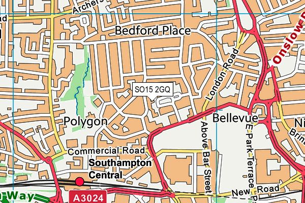 SO15 2GQ map - OS VectorMap District (Ordnance Survey)