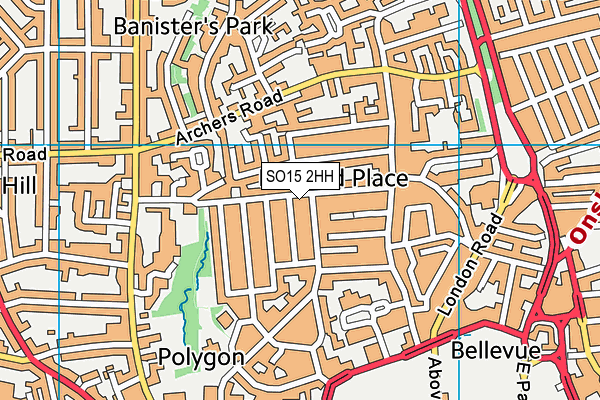 SO15 2HH map - OS VectorMap District (Ordnance Survey)