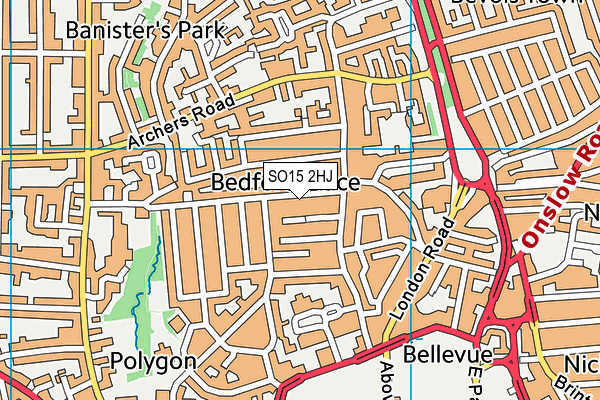 SO15 2HJ map - OS VectorMap District (Ordnance Survey)