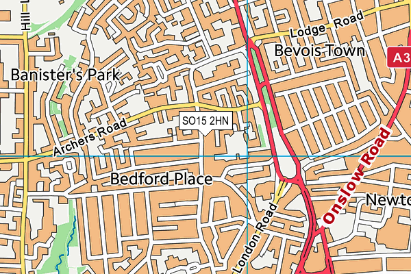 SO15 2HN map - OS VectorMap District (Ordnance Survey)