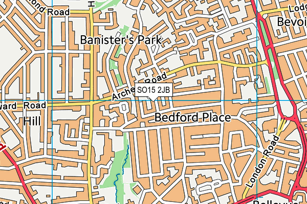 SO15 2JB map - OS VectorMap District (Ordnance Survey)