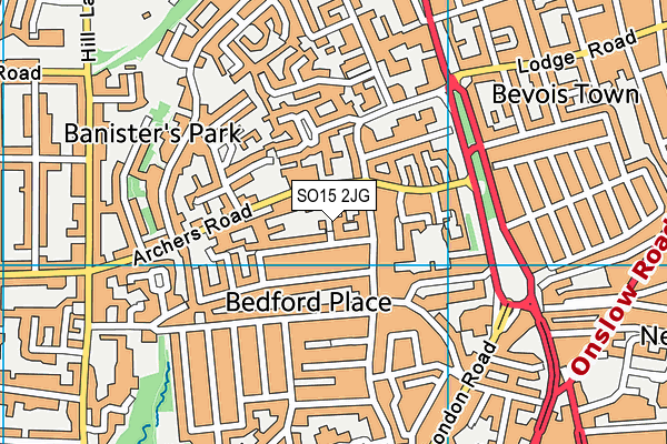 SO15 2JG map - OS VectorMap District (Ordnance Survey)