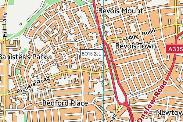 SO15 2JL map - OS VectorMap District (Ordnance Survey)