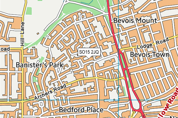 SO15 2JQ map - OS VectorMap District (Ordnance Survey)