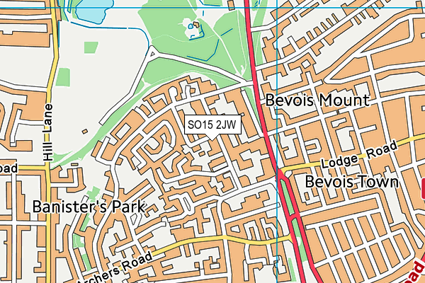 SO15 2JW map - OS VectorMap District (Ordnance Survey)