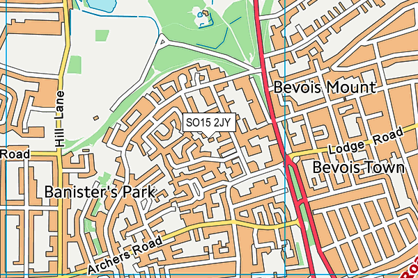 SO15 2JY map - OS VectorMap District (Ordnance Survey)