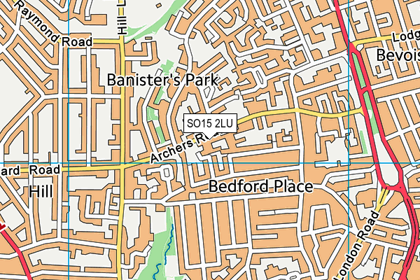 SO15 2LU map - OS VectorMap District (Ordnance Survey)