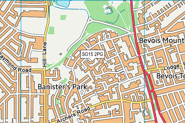 SO15 2PG map - OS VectorMap District (Ordnance Survey)