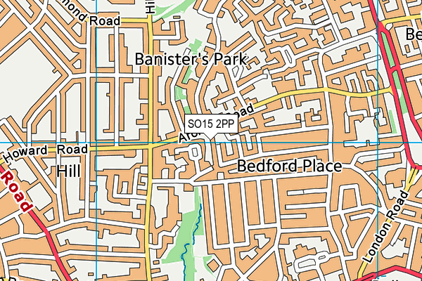SO15 2PP map - OS VectorMap District (Ordnance Survey)