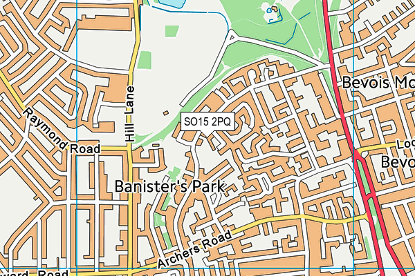 SO15 2PQ map - OS VectorMap District (Ordnance Survey)