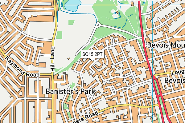 SO15 2PT map - OS VectorMap District (Ordnance Survey)