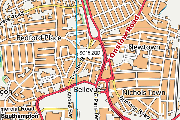 SO15 2QD map - OS VectorMap District (Ordnance Survey)