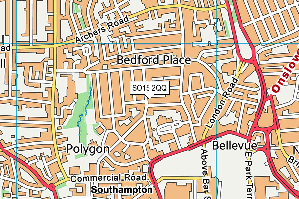 SO15 2QQ map - OS VectorMap District (Ordnance Survey)