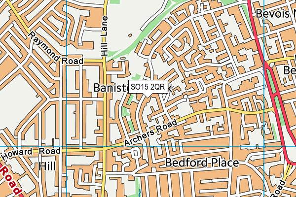 SO15 2QR map - OS VectorMap District (Ordnance Survey)