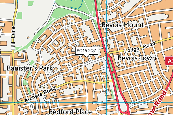 SO15 2QZ map - OS VectorMap District (Ordnance Survey)