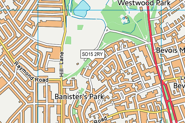 SO15 2RY map - OS VectorMap District (Ordnance Survey)