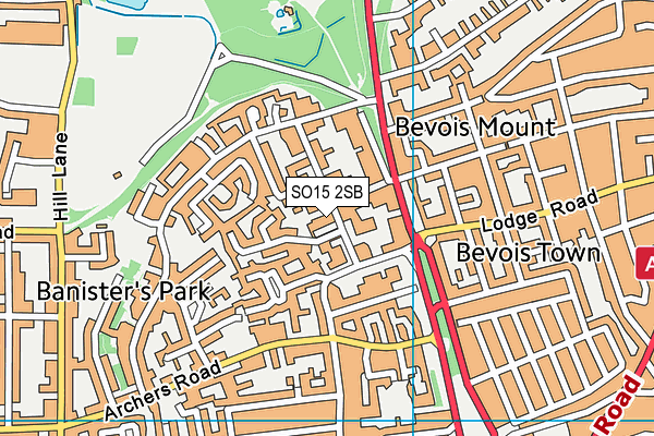 SO15 2SB map - OS VectorMap District (Ordnance Survey)