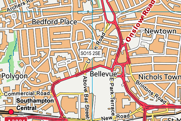 SO15 2SE map - OS VectorMap District (Ordnance Survey)