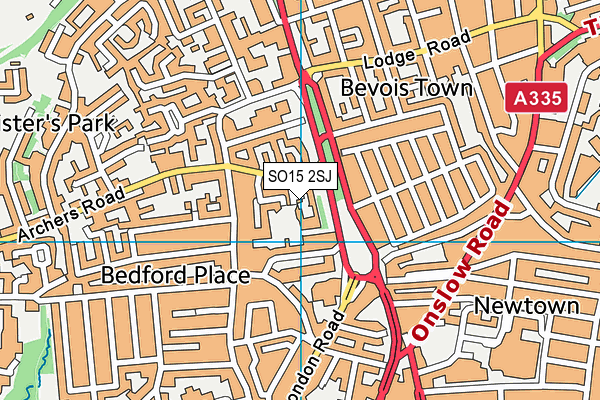 SO15 2SJ map - OS VectorMap District (Ordnance Survey)