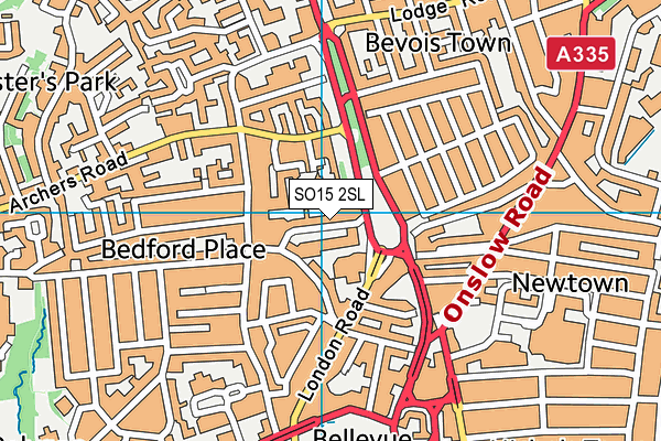 SO15 2SL map - OS VectorMap District (Ordnance Survey)