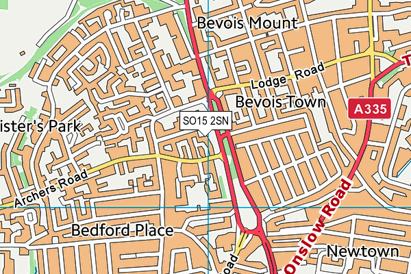 SO15 2SN map - OS VectorMap District (Ordnance Survey)