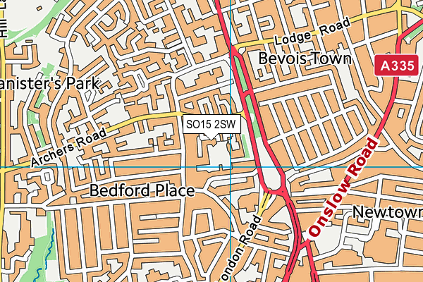 SO15 2SW map - OS VectorMap District (Ordnance Survey)