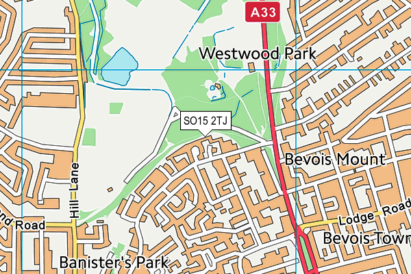 SO15 2TJ map - OS VectorMap District (Ordnance Survey)